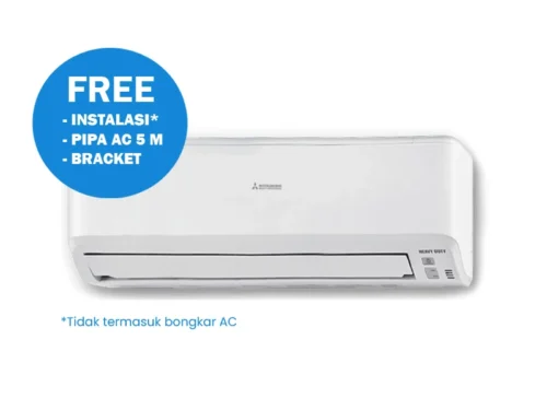 MITSUBISHI AC SPLIT 1/2 PK STANDARD - FREE INSTALLATION, PIPA & BRACKET