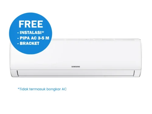 SAMSUNG AC SPLIT 1/2 PK INVERTER WHITE - FREE INSTALLATION, PIPA & BRACKET